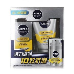 妮维雅 男士活力劲肤露50g+男士活力洁面乳100g 53元(108-50-5)