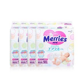 花王 Merries 妙而舒 婴儿纸尿裤 NB 90片*4包装 342.4元包邮(306+36.4)