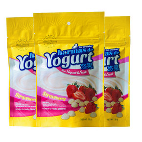 悠果 harmasdeyogurt 酸奶溶豆糖果（草莓口味）25g*5袋 10元