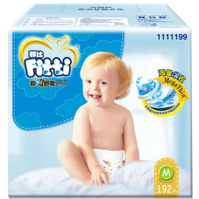 菲比（Fitti）秒吸舒爽纸尿裤 中号M192片 119元包邮