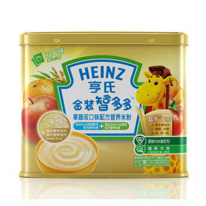 亨氏 金装智多多 果蔬双口味配方营养米粉 200g  折16.6元(24.9，买3免1)
