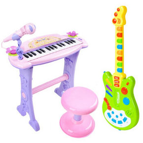 限地区# 贝芬乐 音乐玩具超值套装 琴+凳子+吉他 50元