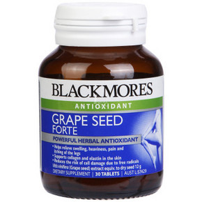 Blackmores 澳佳宝 葡萄籽精华 30粒*2瓶 174.5元包邮(256-100+18.5)