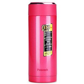 日本 peacock 孔雀 不锈钢真空保温杯 玫红 350ml 79元包邮