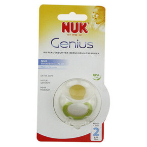 Nuk Genius 天才乳胶安抚奶嘴 单只装 11.8元(9.9+1.9)