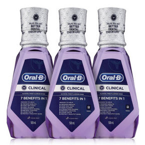 OralB 欧乐B 牙龈专护漱口水500ml*3瓶 49.9元