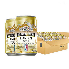 哈尔滨啤酒 小麦王 330ml*24听 42.4元