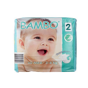 丹麦进口 BAMBO 班博 2号宝宝纸尿裤 XS码30片 折29元(58，买1送1)