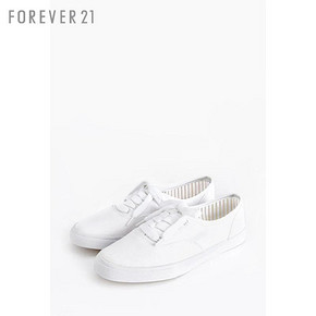 清爽小白鞋# FOREVER21 女款舒适帆布休闲鞋 53.4元包邮