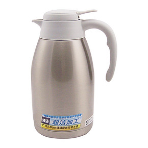 Tiger 虎牌 不锈钢便携式热水瓶 珍珠白1.6L 199元