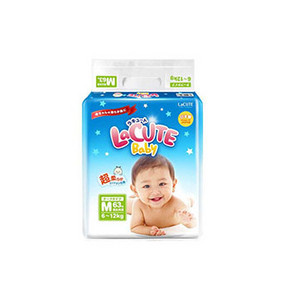 乐可爱 LaCUTE 日本纸尿裤M63片 折64元(买2付1)