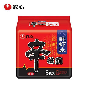 农心 辛拉面（鲜虾味）五连包 120gx5包 折8.5元(99-50券)
