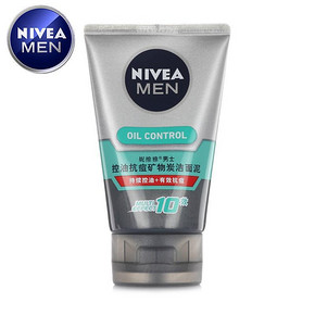 妮维雅 男士控油抗痘矿物炭洁面泥 100ml 12.9元(可199-100券)