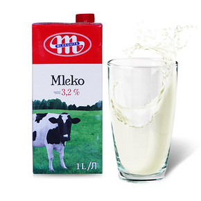麦可 超高温全脂灭菌乳1L*12盒 59元