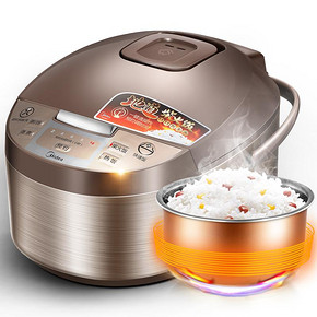 前1000名# Midea 美的 智能家用多功能电饭煲 4L 13点 99元包邮(198返99)