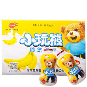 三剑客 小玩熊儿童酸奶饮品 香蕉味200ml*24礼盒装 折19元(29,129-50)