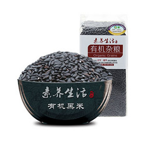 素养生活  五谷杂粮  有机黑香米 500g 6.18元