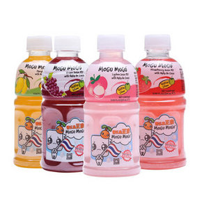 限地区# MOGU MOGU 摩咕摩咕椰果果汁饮料 混合四种口味 320ml*4瓶 9.9元