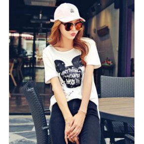 HSTYLE 韩都衣舍 纯棉印花短袖T恤 28元包邮(48-20券)