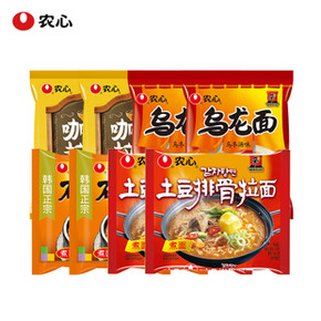 秒杀预告# 农心 乌龙咖喱方便面 8包 19日7点 0.01元包邮