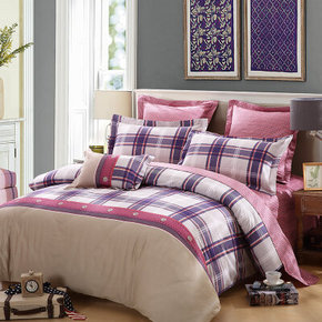 LOVO罗莱家纺 纯棉缎纹四件套 格兰布 200*230cm 199元包邮