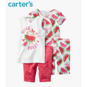 Carter's 婴幼儿家居服 小猴子西瓜4件套装 73元包邮