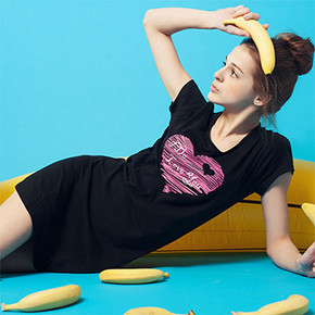 珂芮尔 女士夏季圆领睡裙 多款可选 29元包邮(39-10券)