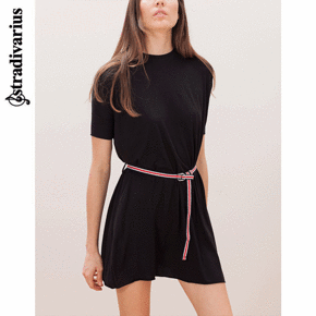 大行Normcore风# Stradivarius 腰带连衣裙 59元包邮