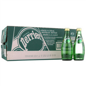 巴黎水 Perrier 气泡矿泉水 330ML*24瓶 128.6元(114+13.67)