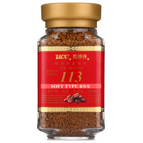 微信端# UCC 悠诗诗 113速溶咖啡粉 100g 19.9元