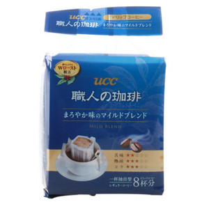 微信端/限地区# 日本 UCC 悠诗诗 滴滤式职人咖啡粉 圆润柔和 7g*8袋 9.9元