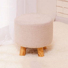 俏翘 实木创意布艺小板凳 多款可选 29元包邮(59-30券)