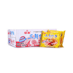 限地区# 华丰 经典三鲜伊面 78g*24袋/箱 折15.9元(19.9，3件8折)