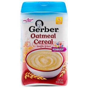 Gerber 嘉宝 婴幼儿辅食 燕麦米粉 454g 17.5元(15+2.5)
