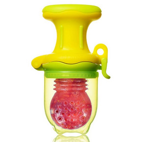 kidsme 亲亲我 匙尚咀嚼辅食器 抗菌风琴式 黄色 L 折23元(69选3)