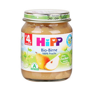 德国进口 HIPP 喜宝 有机梨子泥 125g 7.6元(6.1+1.5)