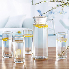 夏日必备# 青苹果 玻璃水具5件套 19.9元