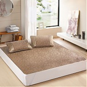 安睡宝 加厚双人凉藤席子三件套 漫花飞舞 150*198cm 89元