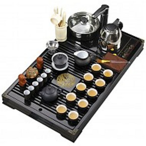 金镶玉 紫砂白瓷茶具 含电磁炉整套 199元(499-100-200券)