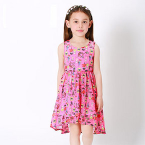 Teleria 女童印花雪纺连衣裙 多色可选 39元包邮(139-100券)