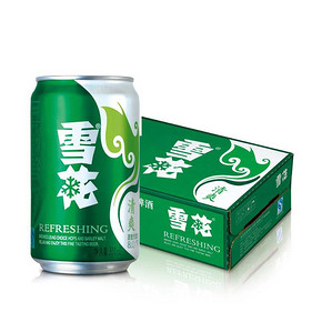 啤酒配欧冠# 雪花啤酒 清爽8度 整箱装 330ml*24听 48元包邮