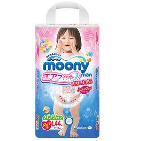 日本 MOONY 尤妮佳 婴儿纸尿裤/拉拉裤 女 L44片 77.9元(69+8.9)