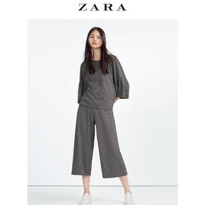 限尺码# ZARA 女款喇叭袖上衣 79元包邮