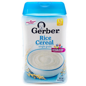 GERBER 嘉宝 婴幼儿辅食米粉 4个月以上 227g  9.9元