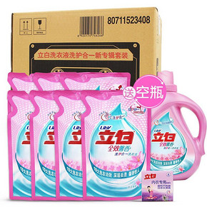 立白 洗护合一套装 洗衣液3.5kg+空瓶1kg+内衣皂101g+纸箱 29.5元