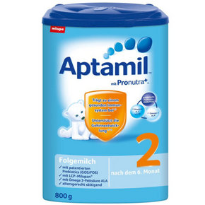 德国 aptamil 爱他美 婴幼儿奶粉 2段 800gx2桶 133元包邮