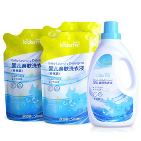 亲亲我 婴儿亲肤洗衣液套装(1L+3*500ML补充装） 19.9元