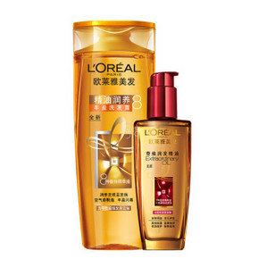 L’OREAL 欧莱雅 奇焕润发精油100ml+洗发露 400ml 折38.9元(77.8，买1送1)