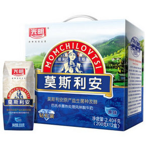 限地区# 光明 莫斯利安 原味酸奶 200g*12盒 46.9元包邮(49.9-3券)