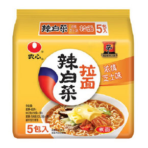 限地区# 农心 方便面 辣白菜拉面 浓情芝士 120g*5包 13.3元